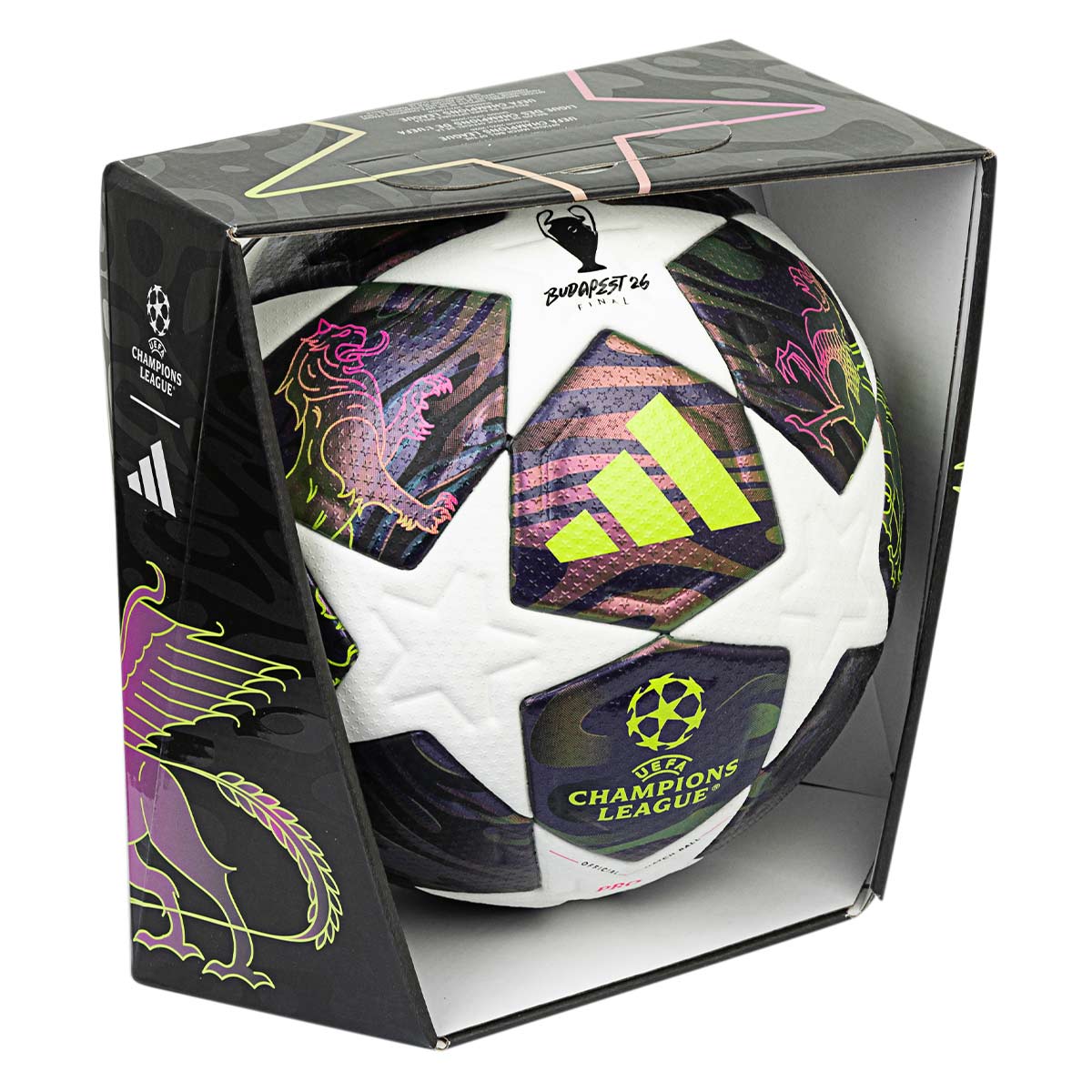 ADIDAS UCL PRO FINAL BALL - DARK PURPLE/WHITE/SOLAR YELLOW