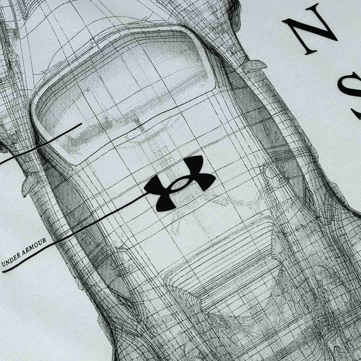 UNDER ARMOUR FADE TEE MANSORY - DISTANT GRAY/STEEL/BLACK